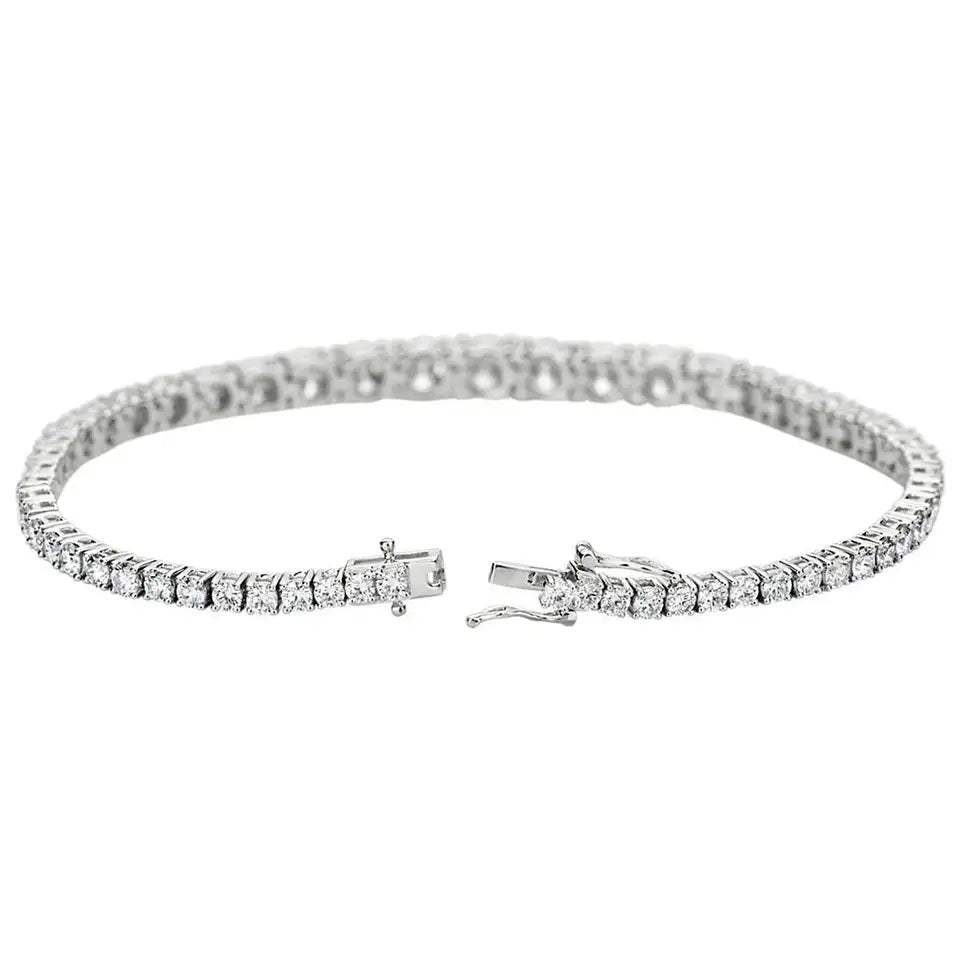14ct White Gold Tennis Bracelet